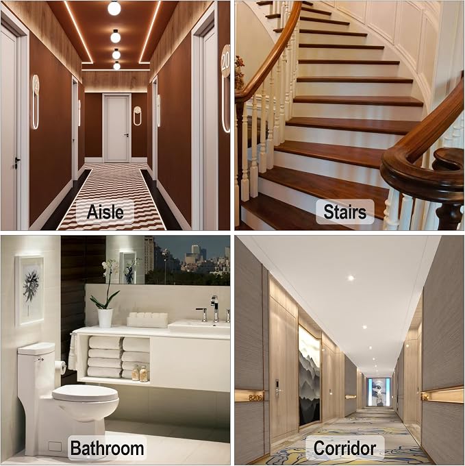 6 Pack PIR Motion Sensor Light Switch, AC 110-240V Adjustable LUX Light - Image 7