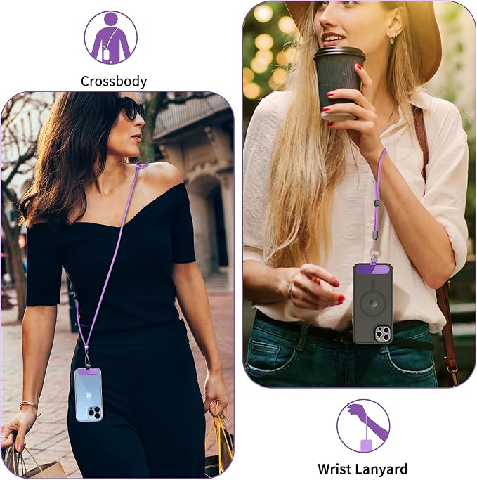 CACOE Phone Lanyard 2 Pcs-1 Pcs Adjustable Neck Strap, Universal Crossbody - Image 5