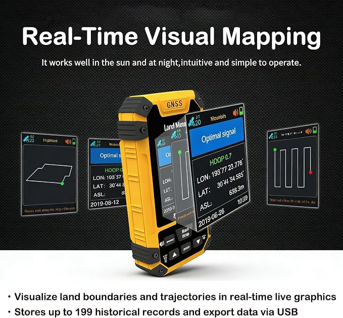 Handheld GPS Land Meter, High-Accuracy GNSS Surveying Equipment, IP65 - Image 6