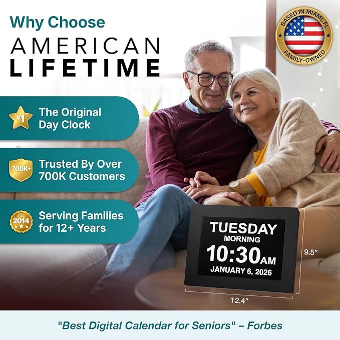 American Lifetime New 2026 Dementia Clock Large - Image 2