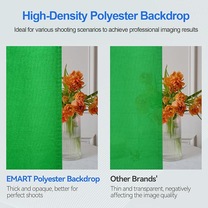 EMART 8.5X10 FT Green Screen Backdrop Kit, Photography Umbrella - Image 5