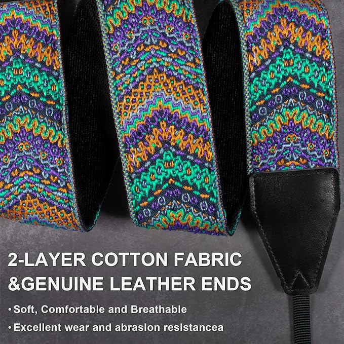 Camera Strap, Jacquard Weave 2" Shoulder Neck Straps - Image 2