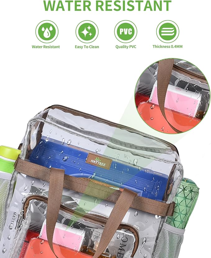 MAY TREE Clear Vinyl Tote Bag, Suitable - Image 4
