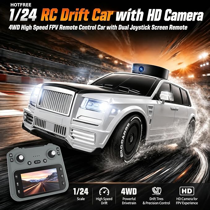 1/24 FPV RC Drift Car with HD Camera, 4WD Remote Control Car with Screen - Image 2