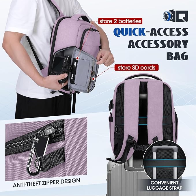 Camera Backpack Camera Bag for Photographers DSLR SLR Mirrorless Camera Cases - Image 7