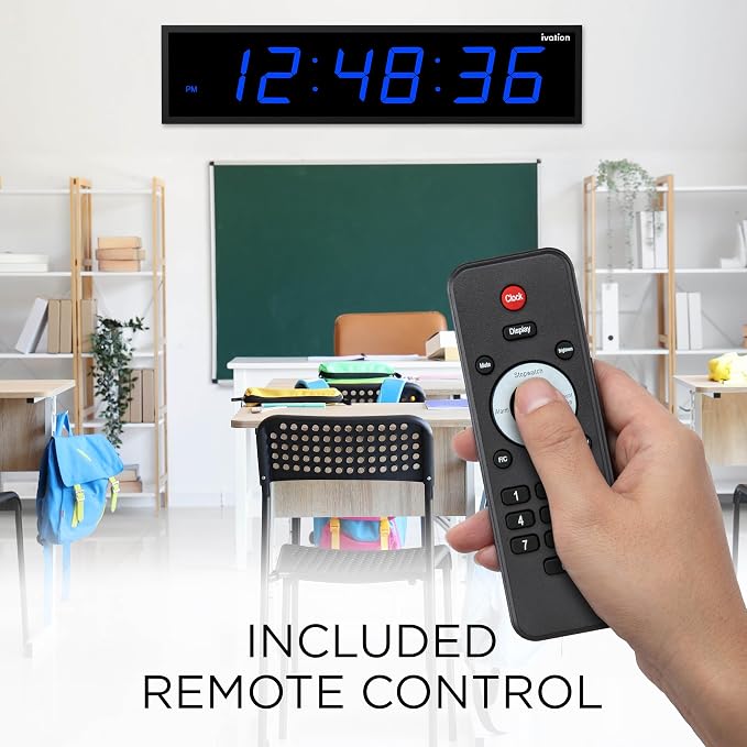 Ivation Huge Oversized 72" Large Digital LED Clock | Big Digital Clock - Image 5