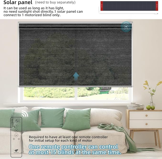 SmartWings Motorized Light Filtering Shades, Work - Image 2