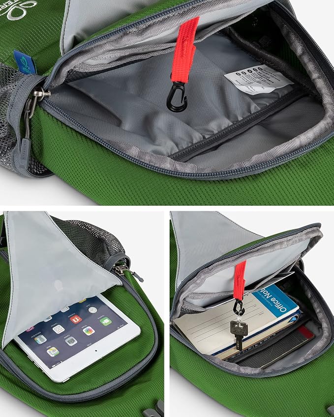 WATERFLY Crossbody Sling Backpack Sling Bag Travel Hiking Chest Bag Daypack - Image 4