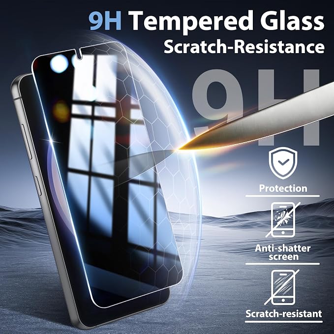 2 Pack for Samsung Galaxy S23 Privacy Screen Protector, 2 Pack Camera Protector - Image 5