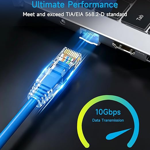 Cat6 Ethernet Patch Cable 6 ft for Data Centers, 10G Network, Home and - Image 2