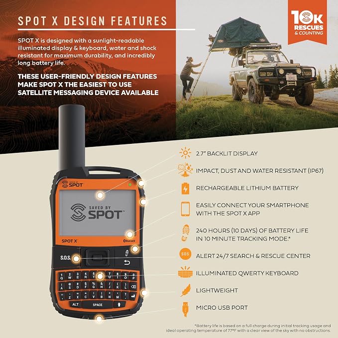 Spot X with Bluetooth 2-Way Satellite Messenger | SOS Protection | Handheld - Image 5