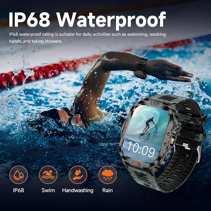 Smart Watch for Men Military Answer/Make Call 2.01″ Display 170+ Sports Modes - Image 3