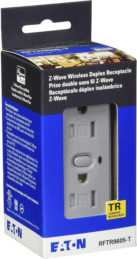 Z-Wave Plus Wireless Duplex Receptacle by Eaton