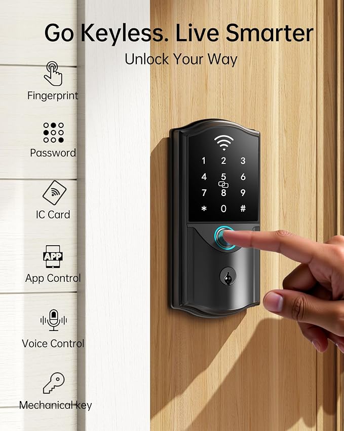 WiFi Smart Lock for Front Door – Firstriver Keyless Entry Electronic Deadbolt - Image 4
