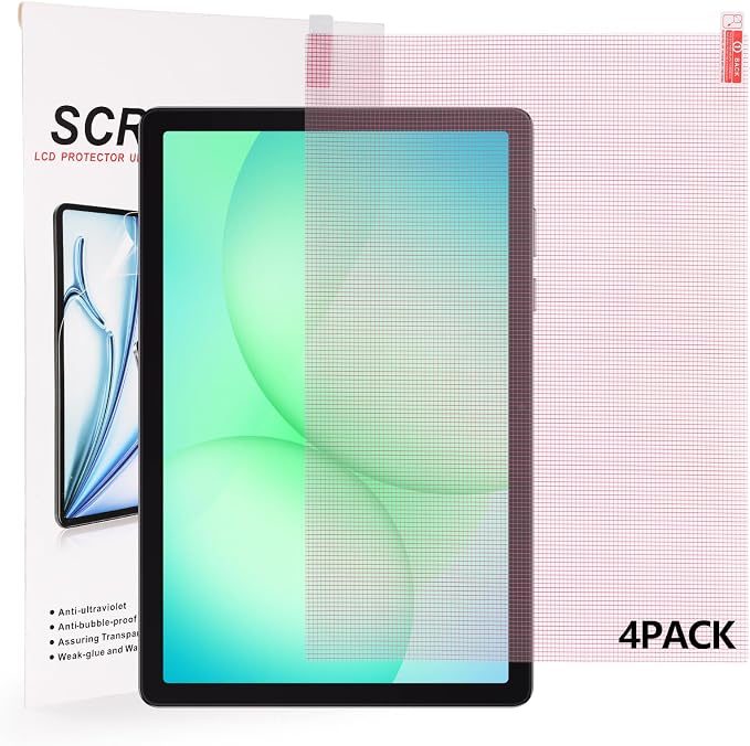 Hianjoo 4-Pack Cut to Fit Screen Protector Universal Plastic Trimmable Screen by Hianjoo