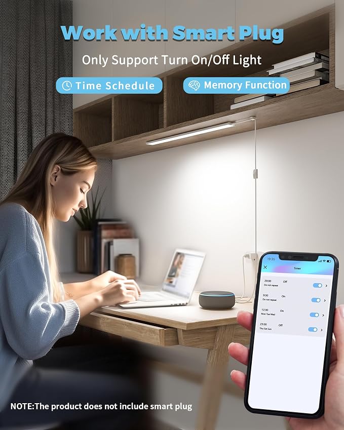 ASOKO Plug-in Under Cabinet Lighting, 24Inch LED Workbench Lights - Image 6