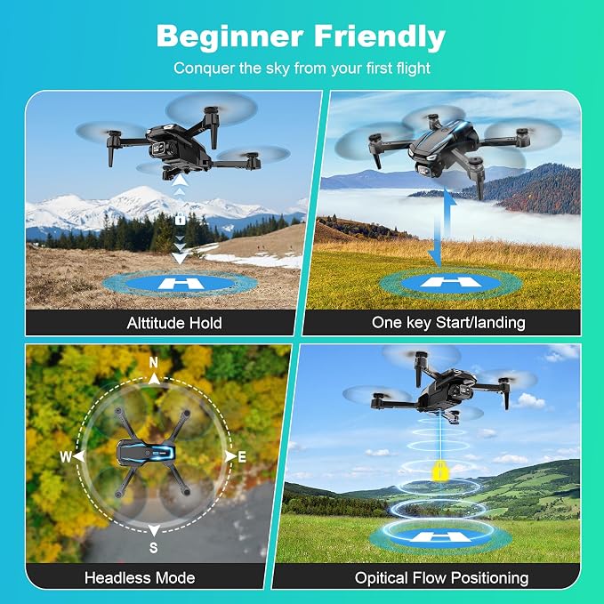 Drone with 1080P Camera, Foldable Remote Control Quadcopter - Image 3