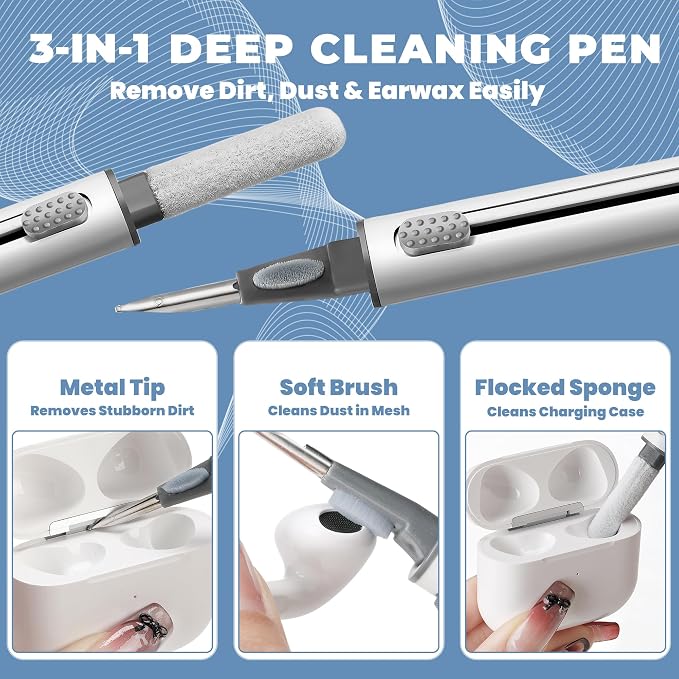 Upgraded for Airpod Cleaner Kit, Putty&Swabs, Removes Earwax& Dust, Compatible - Image 3