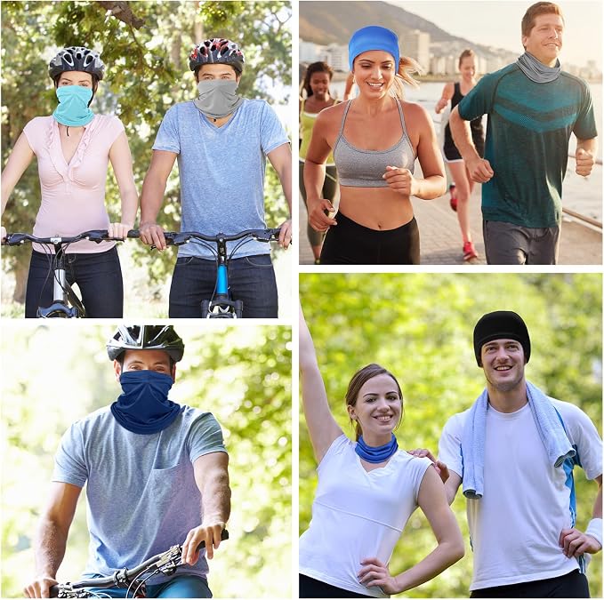 Geyoga 6 Pieces Summer UV Protection Cooling Neck Gaiter Face Clothing Neck - Image 5