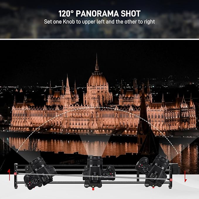 GVM 48"/120CM Carbon Fiber Motorized Camera Slider, Professional Camera Slider - Image 3