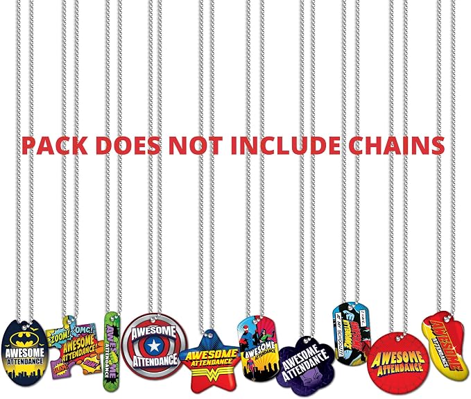 Brag Tags Awesome Attendance Heroes Value Pack to Improve Student School & - Image 3