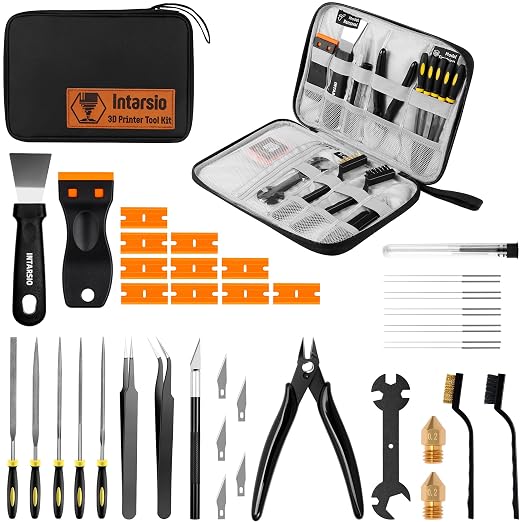 3D Printer Tools Kit, Removal Scrapers, Finishing Tools, 5 Types of Files by INTARSIO3D