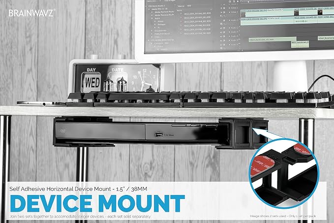 Screwless 1.5" Wide Horizontal Cable Box Mount, Streaming Media Devices & More - Image 4