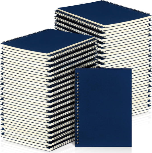 Yahenda Spiral Notebook Bulk A5 Journal Lined 8.3'' x 5.5'' Writing Composition Paper Small Notepad Subject Notebook for Students Office Business Back to School Supplies(Deep Blue,54 Pcs)
