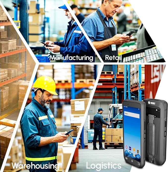 Rayoungtek Rugged Android Barcode Scanner Handheld Mobile Computer 1D 2D QR - Image 8