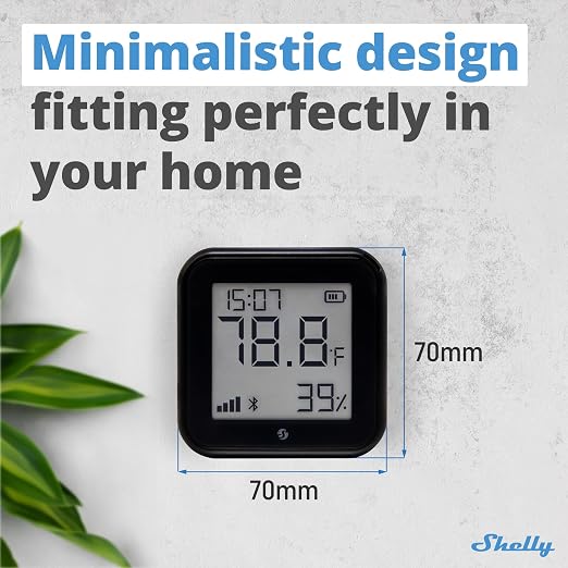 Shelly H&T Gen3 Black | Wi-Fi and Bluetooth Smart Temperature & Humidity Sensor - Image 6