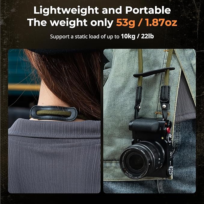 SMALLRIG Rope Camera Neck Shoulder Strap, Adjustable Braided Shoulder Strap - Image 2