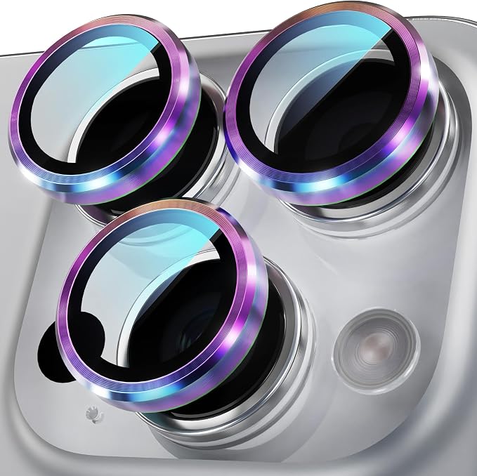 YWXTW Camera Lens Protector for iPhone 16 Pro/iPhone 16 Pro Max, Tempered Glass by YWXTW