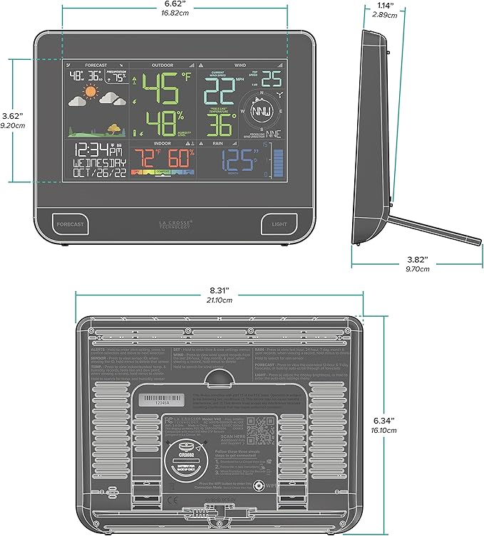 La Crosse Technology Professional Smart Wi-Fi Weather Station - Image 3