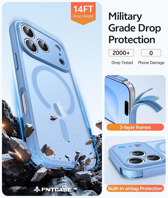 FNTCASE for iPhone 17 Pro Case: Translucent Matte Cases - Image 5