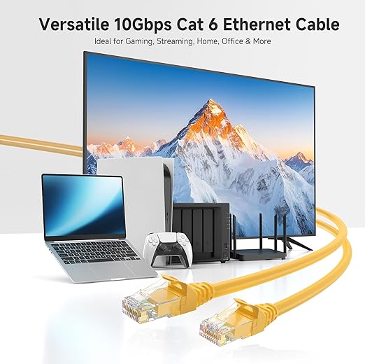 Cable Matters 10Gbps 5-Pack Snagless Cat 6 Ethernet Cable - 5ft - Image 2
