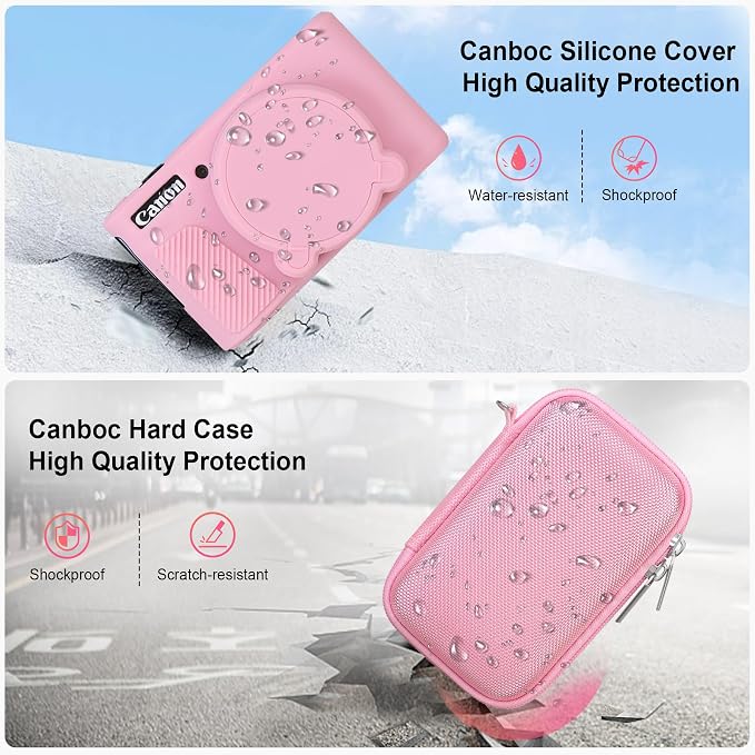 Canboc Case for Canon PowerShot SX740/SX730, Hard Carrying Case + Soft Silicone - Image 4