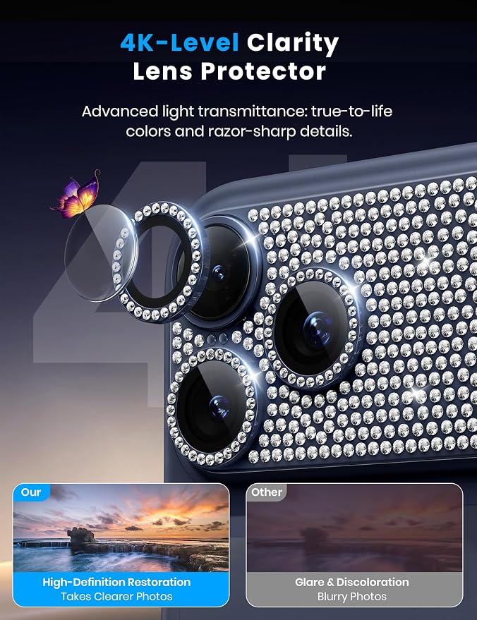 Hoerrye Bling Diamond Camera Lens Protector - Image 7