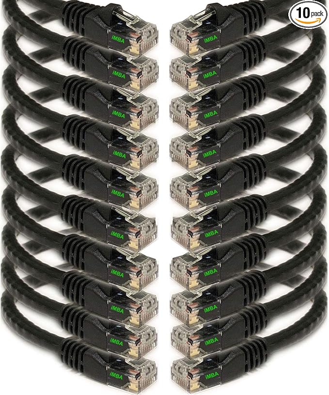 iMBAPrice 50' Cat5e Network Ethernet Patch Cable, 10 Pack by iMBAPrice