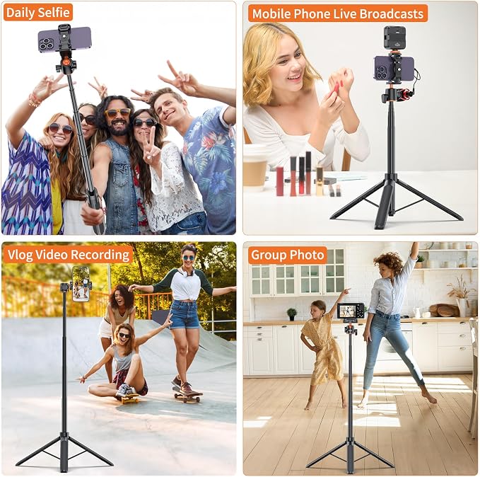 VRIG TP16 Camera Tripod, 5 Levels Adjustment 360° Ball Head Loads Up - Image 2