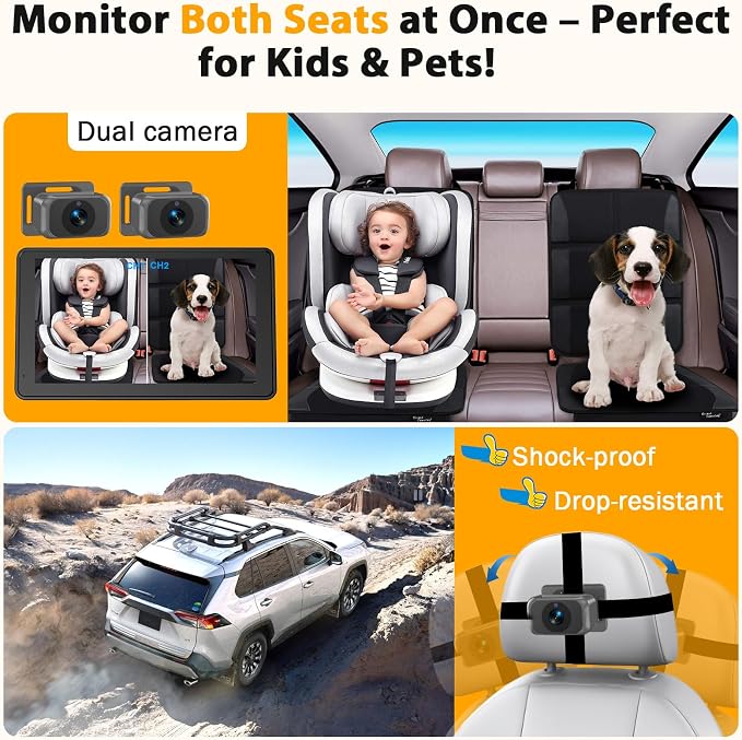 Baby Car Camera for 2 Kids - Image 2