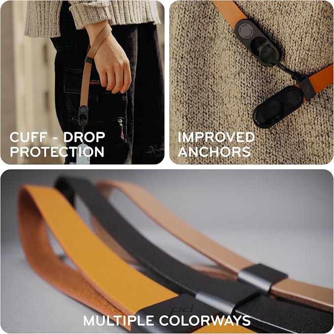 Peak Design Leather Camera Strap – Full-Grain Tan, 46.65" Cross-Body, Quick - Image 4
