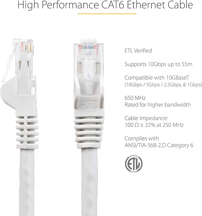 StarTech 25ft CAT6 Ethernet Cable - Image 2
