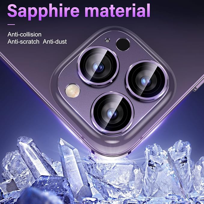 Uyiton for iPhone 14 Pro/iPhone 14 Pro Max Camera Lens Protector, 9H Tempered - Image 4