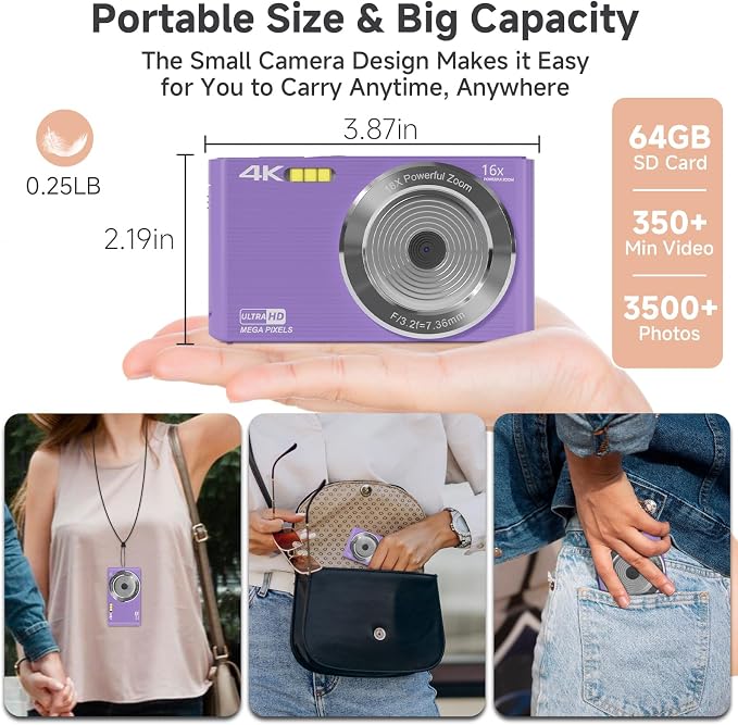 Digital Camera, Autofocus 4K Camera - Image 4