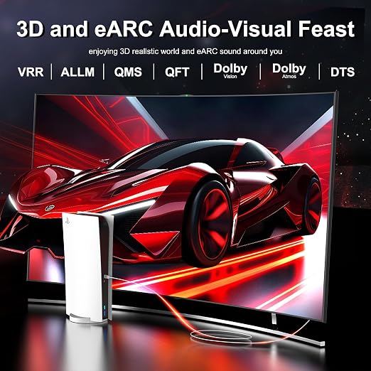 8K Fiber Optic HDMI Cable 30 FT, 8K@60Hz 4K@240Hz, Thin Extra Long HDMI Cable - Image 3