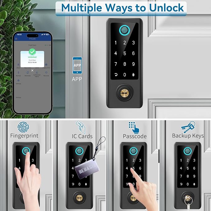 BEBASIA Smart Fingerprint Door Lock - Image 3