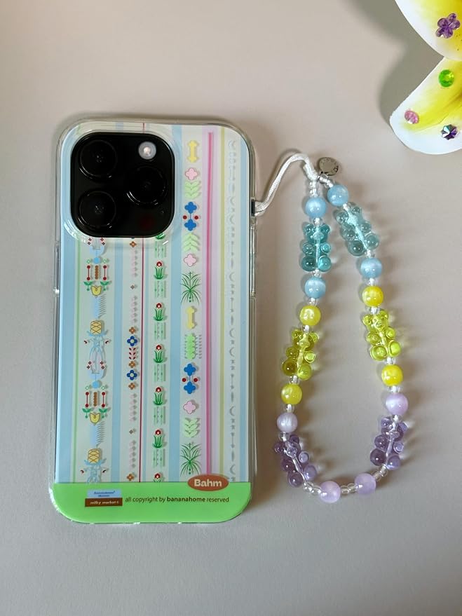 Drawwind Phone Charm Beaded Wristlet Strap Universal Cell Phone Lanyard Cute - Image 4