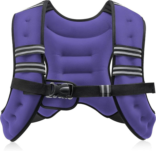 ZELUS Weighted Vest, 6lb/8lb/12lb/16lb/20lb/25lb/30lb Weight Vest by ZELUS