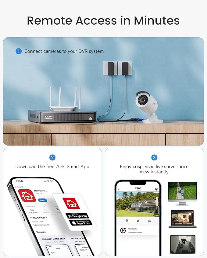 ZOSI 1080P H.265+ Home Security Camera System - Image 8
