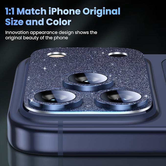 Uyiton Compatible with iPhone 17 Pro Camera Lens Protector Bling - Image 5